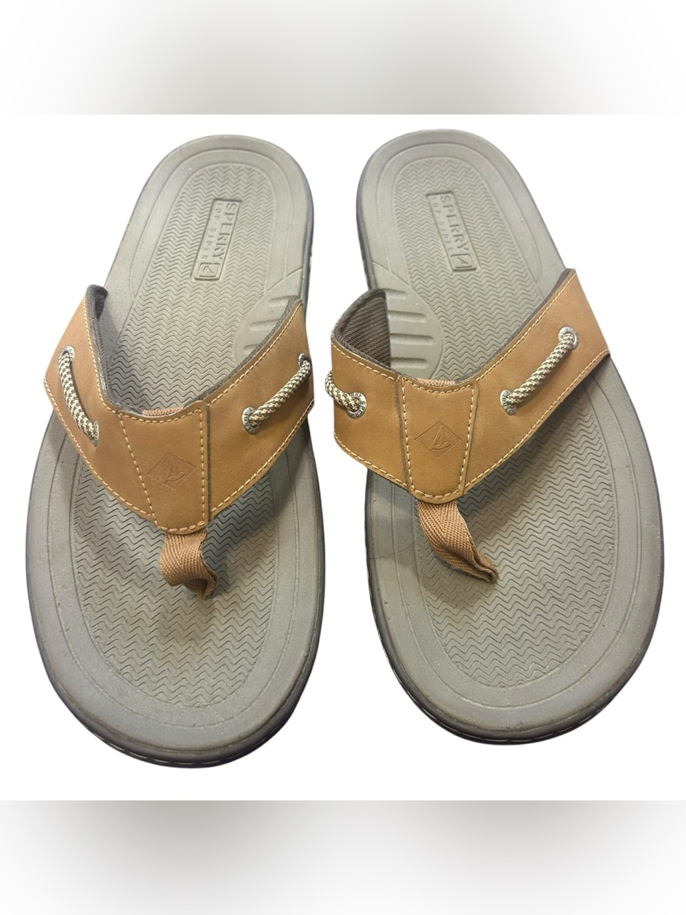 Men’s Sperry Top Sliders Flip Flop Sandals   Rope-Accent Sz 13